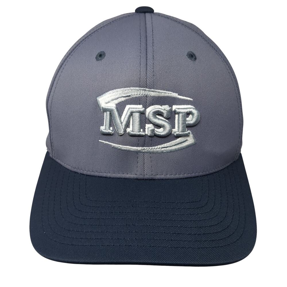 Msp Fitted Baseball Cap Gray Medium Embroidered B… - image 1